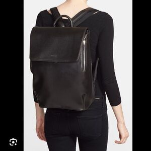 Matt & Nat Fabi Laptop Backpack in Black Vegan Leathe